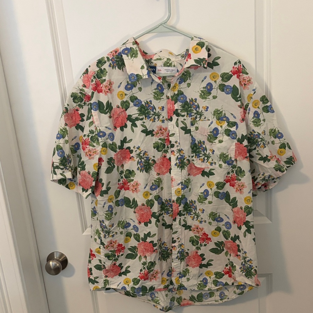 Old Navy Floral Print Men's Shirt - Multicolor